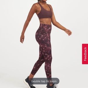 NWT Spanx Booty Boost Active Printed 7/8 Leggings